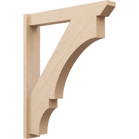 Ekena Millwork 5 1/2-in W x 32-in D x 38-in H Balboa Slat Rough Cedar Woodgrain TimberThane Outlooker, Primed Tan OUTUR055X32X38BOA24RCPR